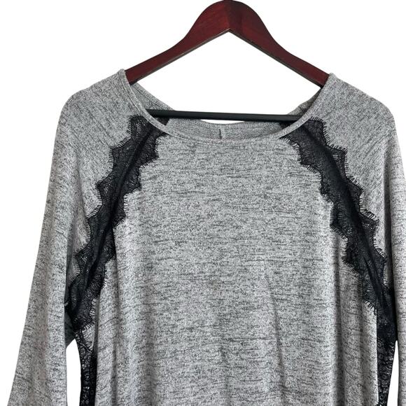 Lane Bryant‎ Women Sweater 14/16 Black Lace Trim Fairygoth Y2K Retro Boho Chic - Picture 6 of 13